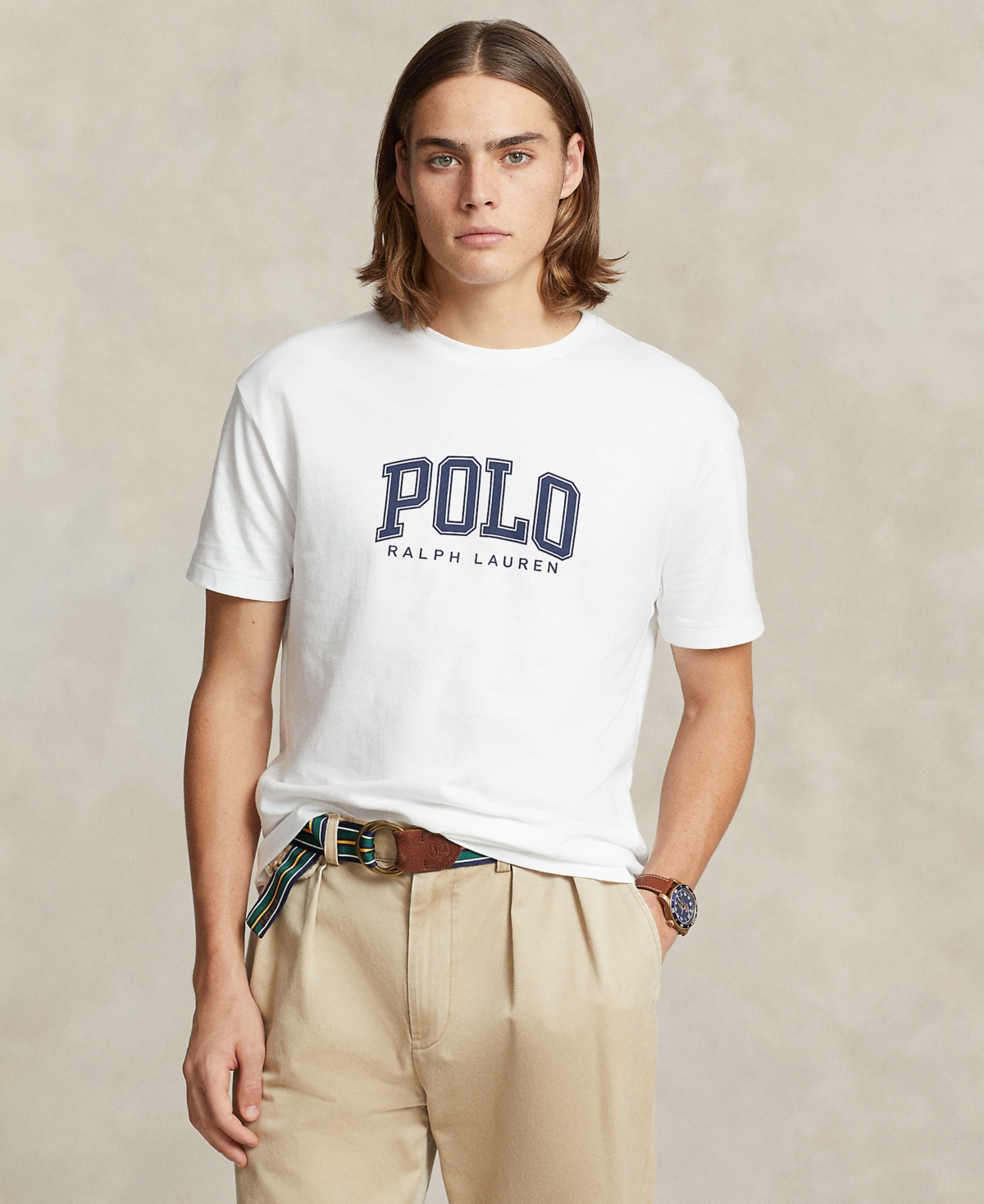 Shop Polo Ralph Lauren Men's Classic-fit Logo Jersey T-shirt In White