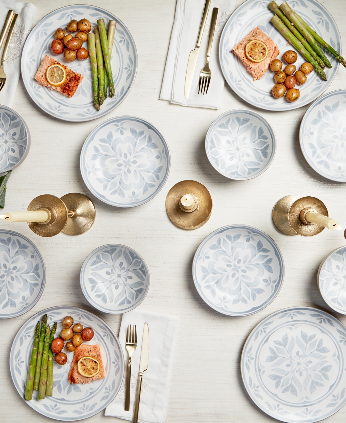 Tabletops Unlimited Carrara 12 Pc. Dinnerware Set, Service For 4 In Gray