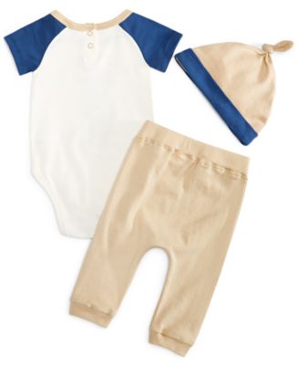 Disney Baby Boys Mickey Mouse Bodysuit, Pants & Hat, 3 Piece Set