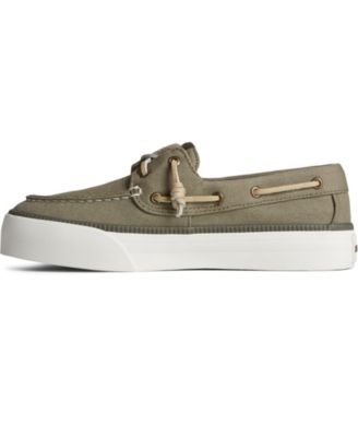 Women's Sea cycled Bahama 3.0 Platform Textile Green Boat Shoe Sneakers