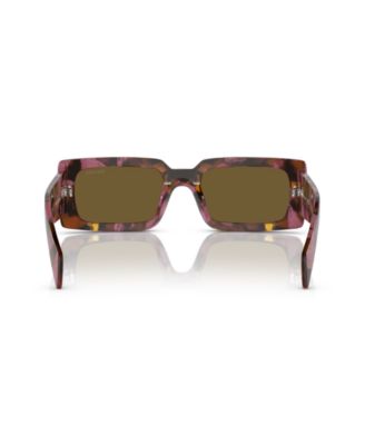 Lettering Rectangular Women's Sunglasses, PR A07S
