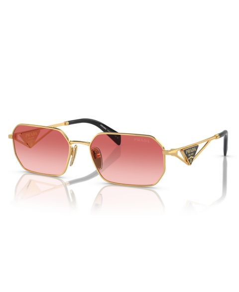 Женские солнцезащитные очки PRADA Symbole Geometric Sunglasses, PRA51S, цвет: Золотой