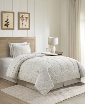 Neutral Damask 8-Pc. Comforter Set