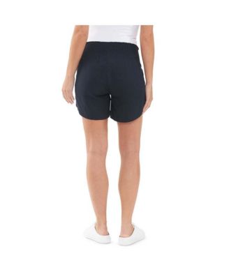 Indi Shirred Linen Short Navy