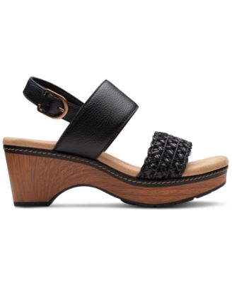 Seannah Step Woven Strap Clog-Style Platform Sandals 