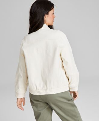 Women's Denim Bomber Jacket