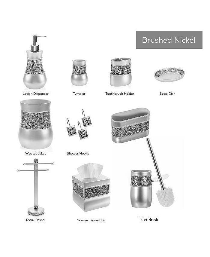 Creative Scents Brushed Nickel Silver Bathroom Accessories Set Macy's