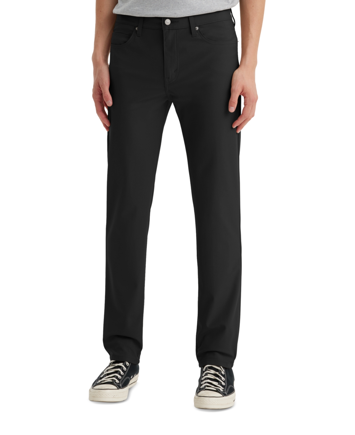 Shop Levi's Men's 511 Slim-fit Flex-tech Pants Macy's Exclusive In Black