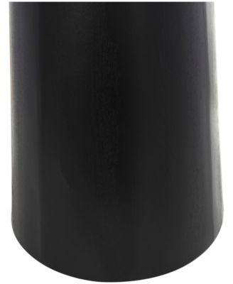 26" x 26" x 29" Marble Geometric Black Wooden Base Accent Table