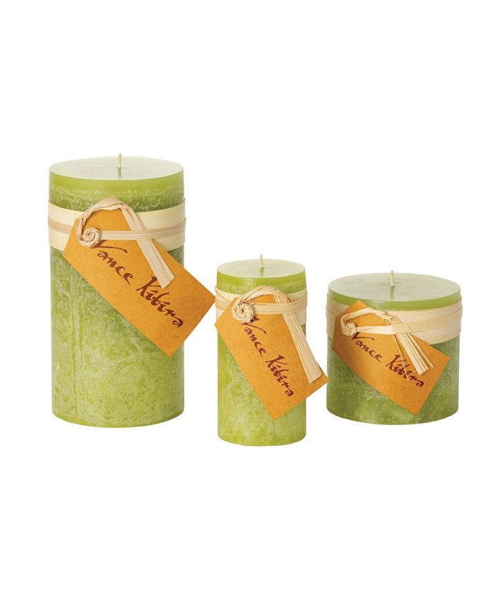 Vance Kitira Timber Pillar Candles, Set of 3 Macy's