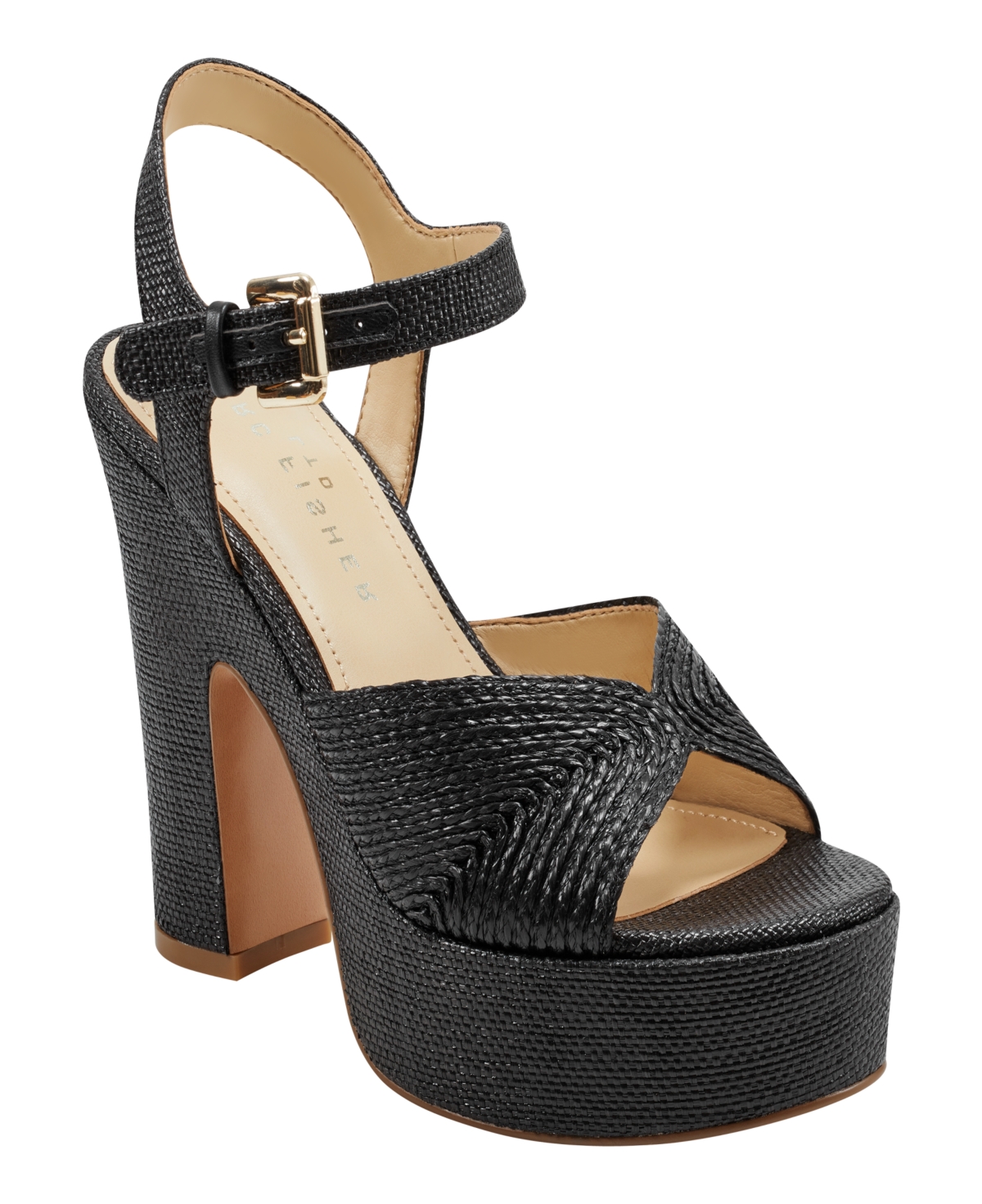 Shop Marc Fisher Ltd Women's Starla Block Heel Dress Sandals In Black