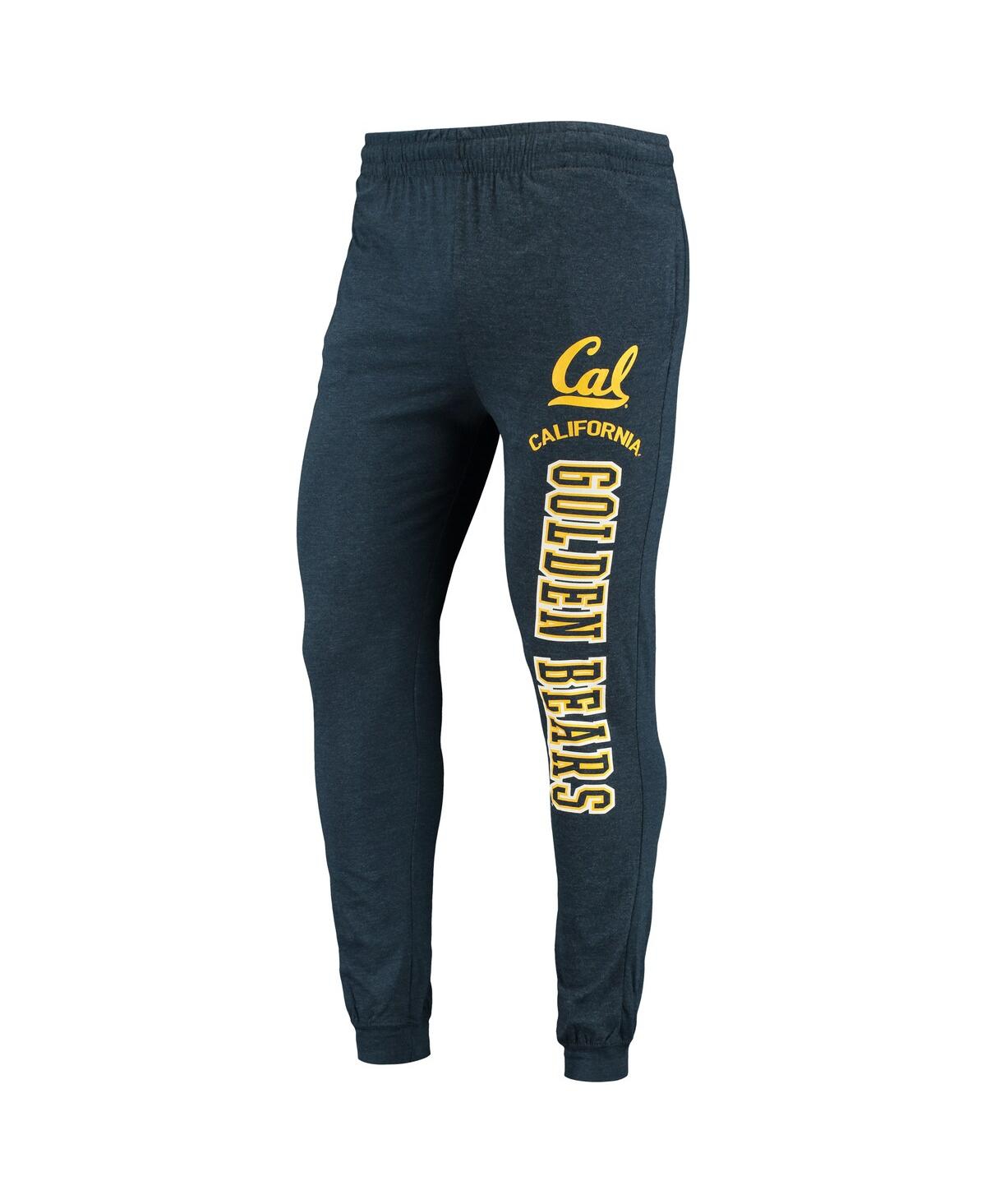 Shop Concepts Sport Men's  Navy, Heather Charcoal Cal Bears Meter Long Sleeve Hoodie T-shirt And Jogger Pa In Navy,heather Charcoal