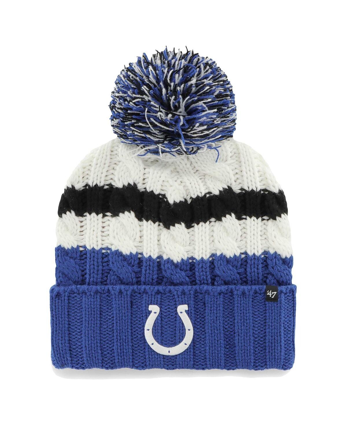 47 Brand Women's ' White Indianapolis Colts Ashfield Cuffed Knit Hat With Pom