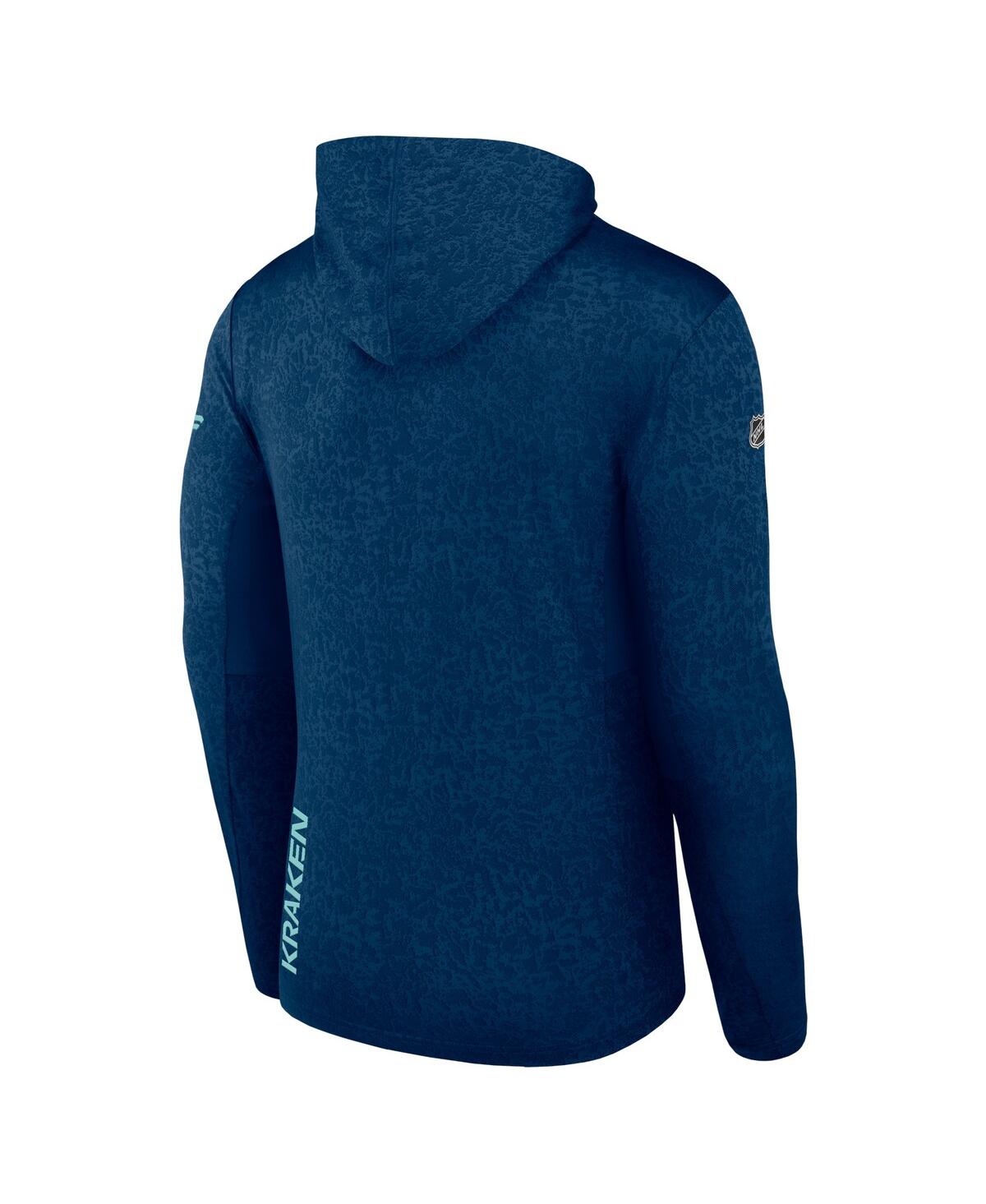 Men's FanaticsSeattle Kraken Authentic Pro Lightweight Pullover Hoodie - Deep Sea Blue