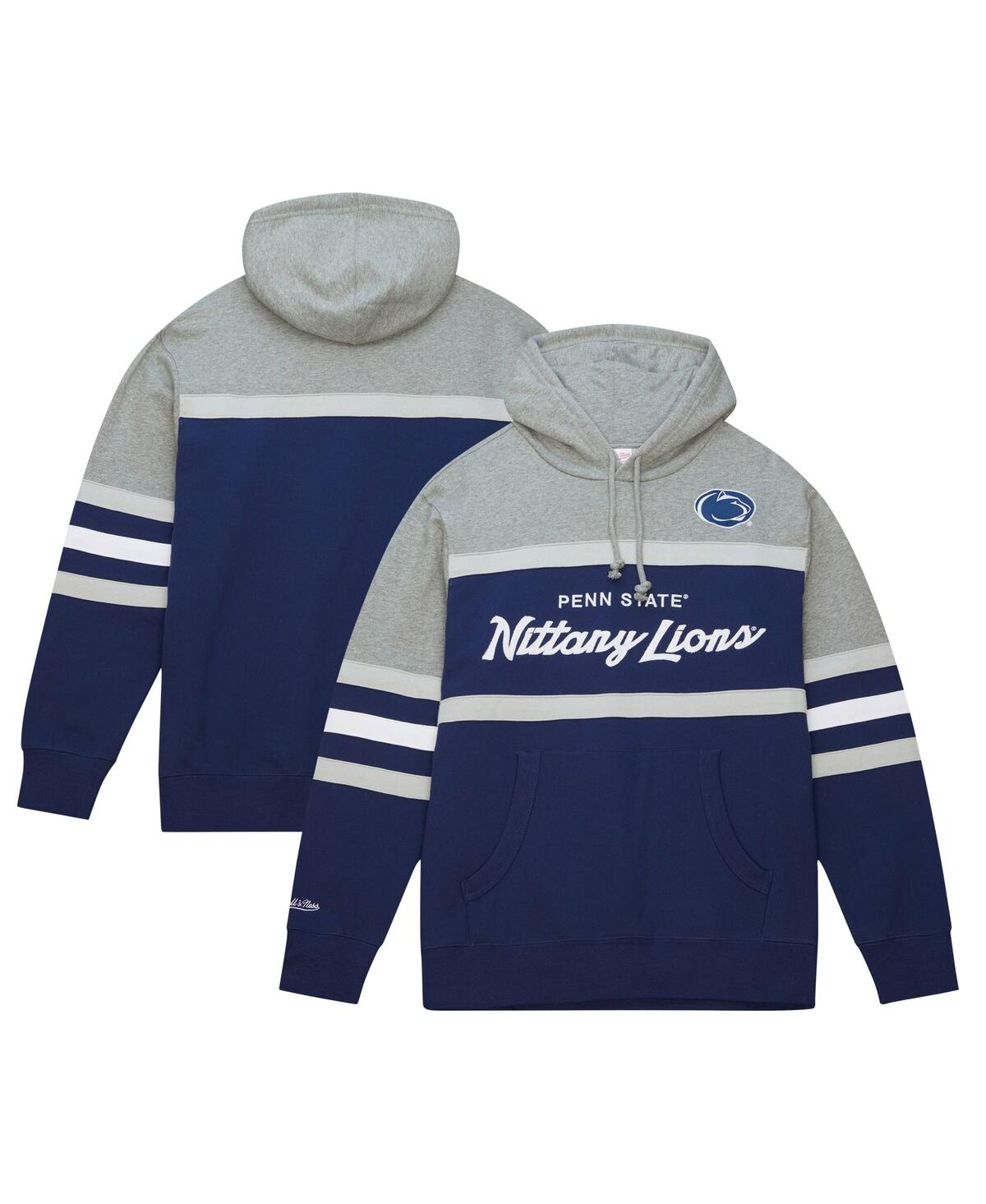 Shop Mitchell & Ness Men's  Navy Penn State Nittany Lions Head Coach Pullover Hoodie