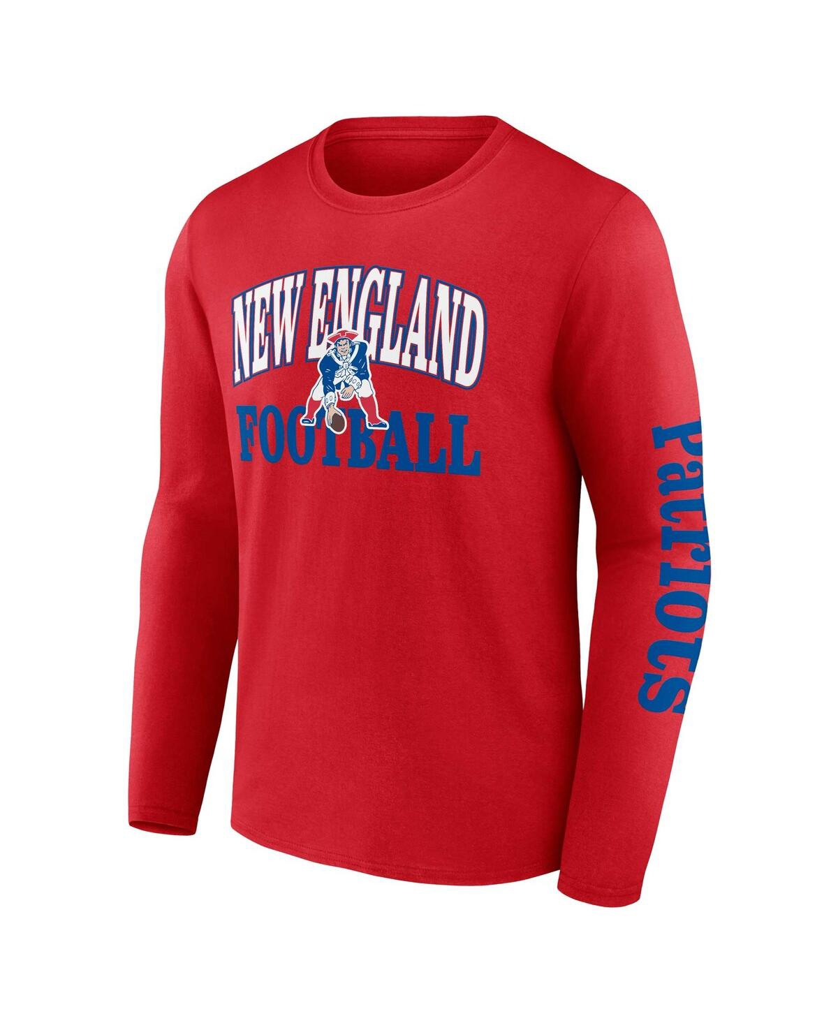 Shop Fanatics Men's  Red, Royal New England Patriots Throwback T-shirt Combo Set In Red,royal