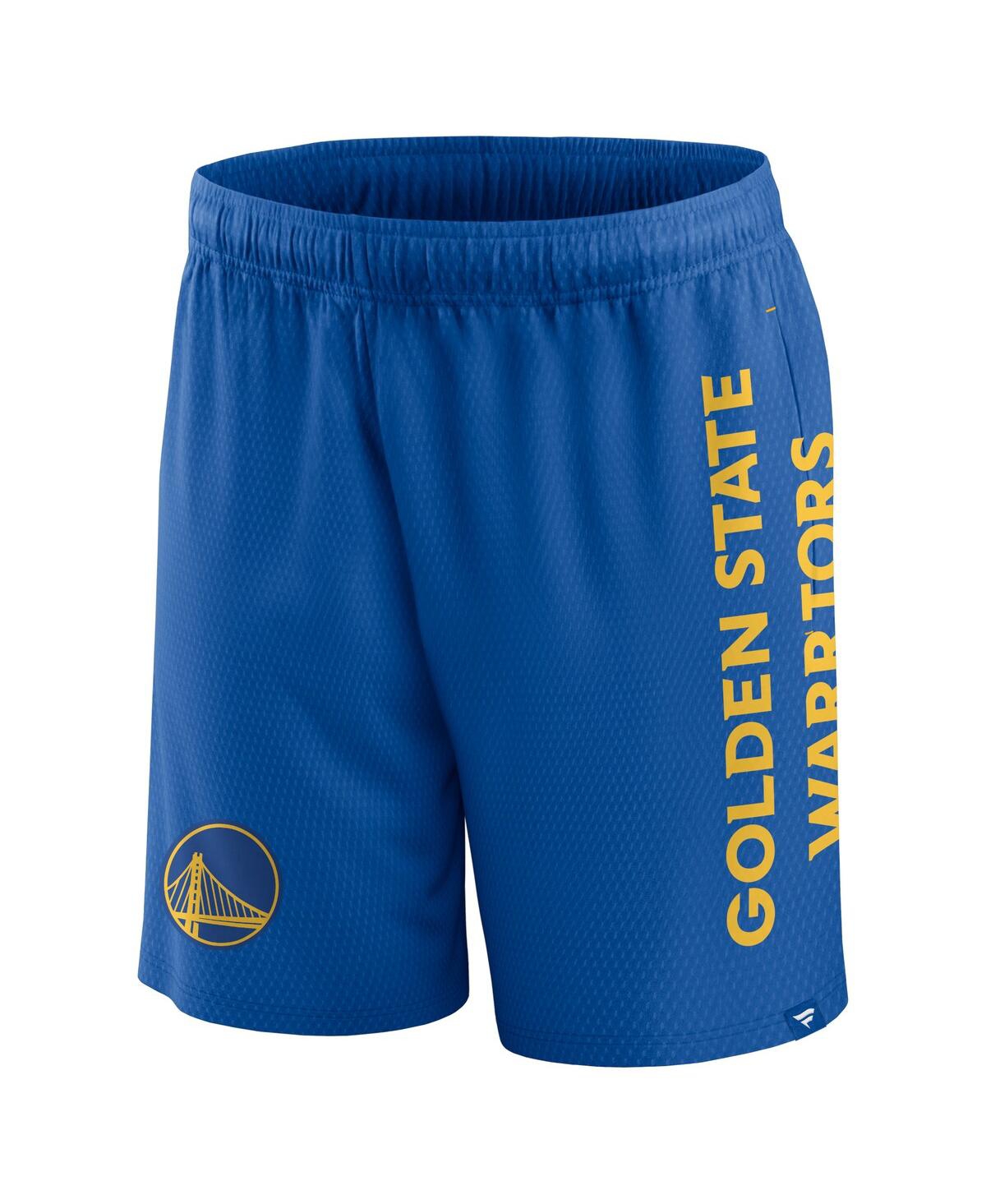 Men's FanaticsGolden State Warriors Post Up Mesh Shorts - Royal