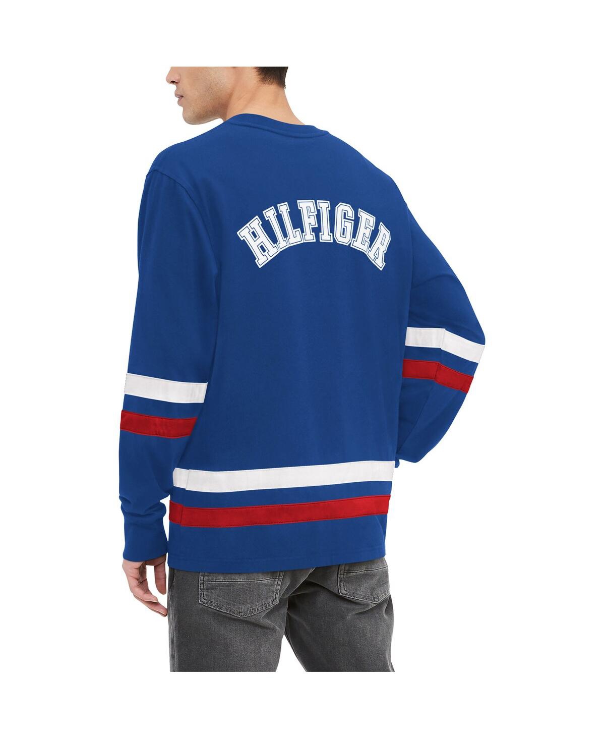 Shop Tommy Hilfiger Men's  Royal New York Rangers Nolan Long Sleeve T-shirt