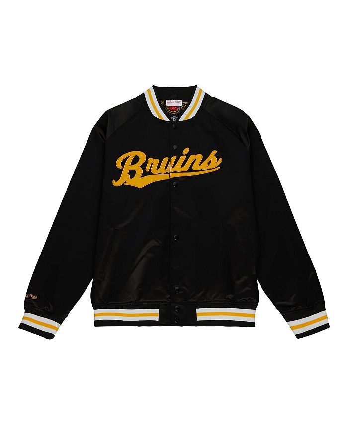 Mitchell & Ness Men's Black Boston Bruins 100th Anniversary Satin ...