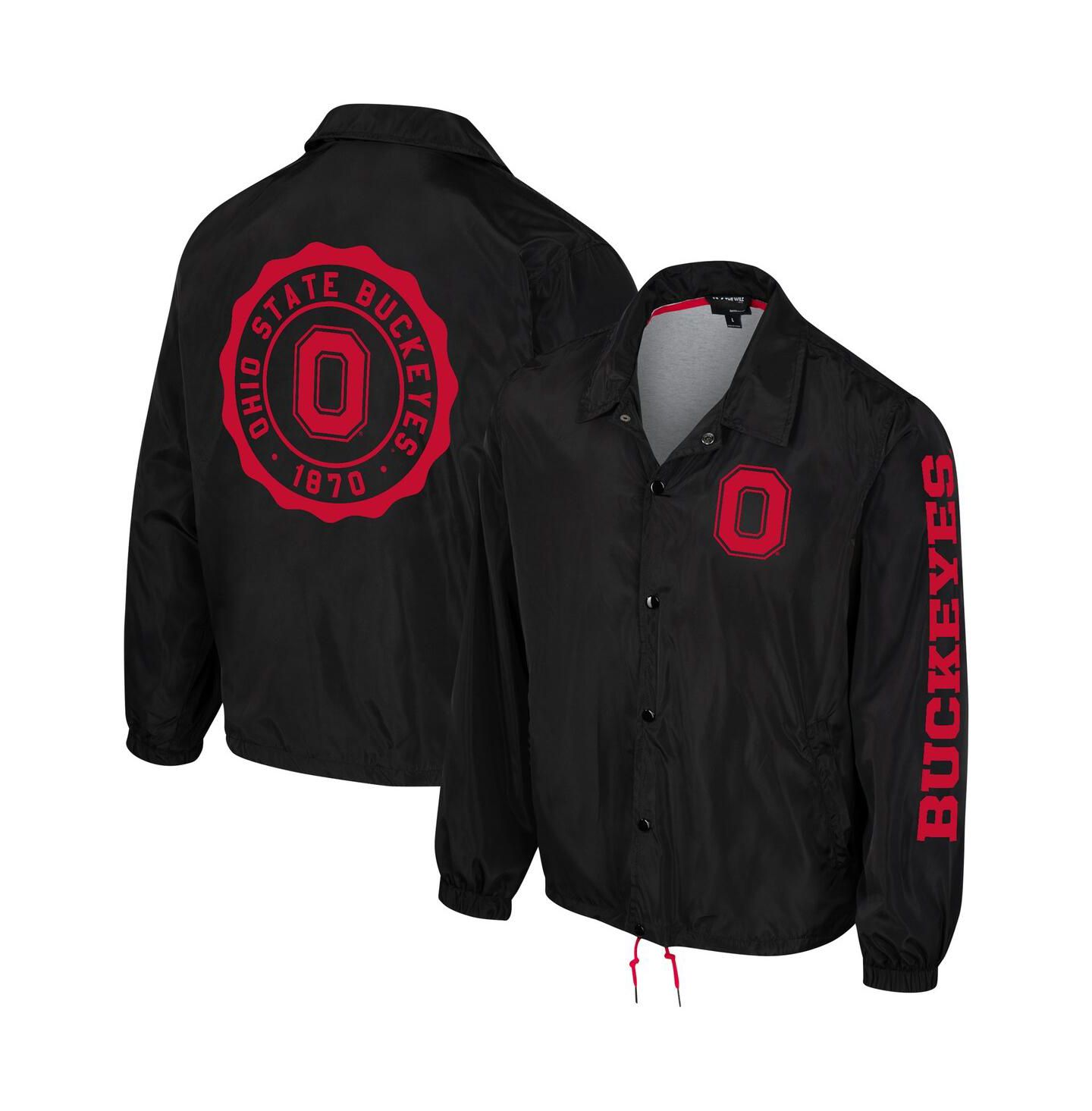 Женская куртка The Wild Collective and Black Ohio State Buckeyes Coaches Full-Snap — фото 1