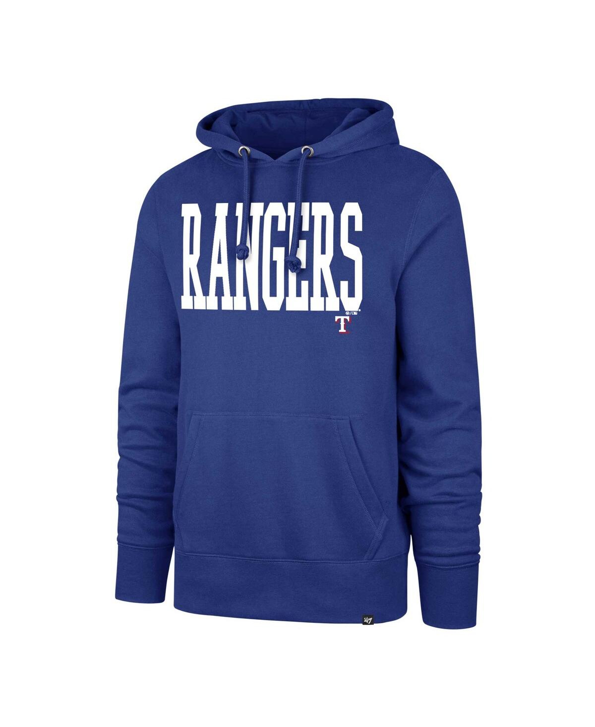 Men's '47 BrandTexas Rangers Dime Headline Pullover Hoodie - Royal
