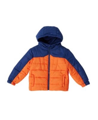 Bearpaw Little Boy s Quilted Puffer Coat with Hood Outerwear Size 4T Orange