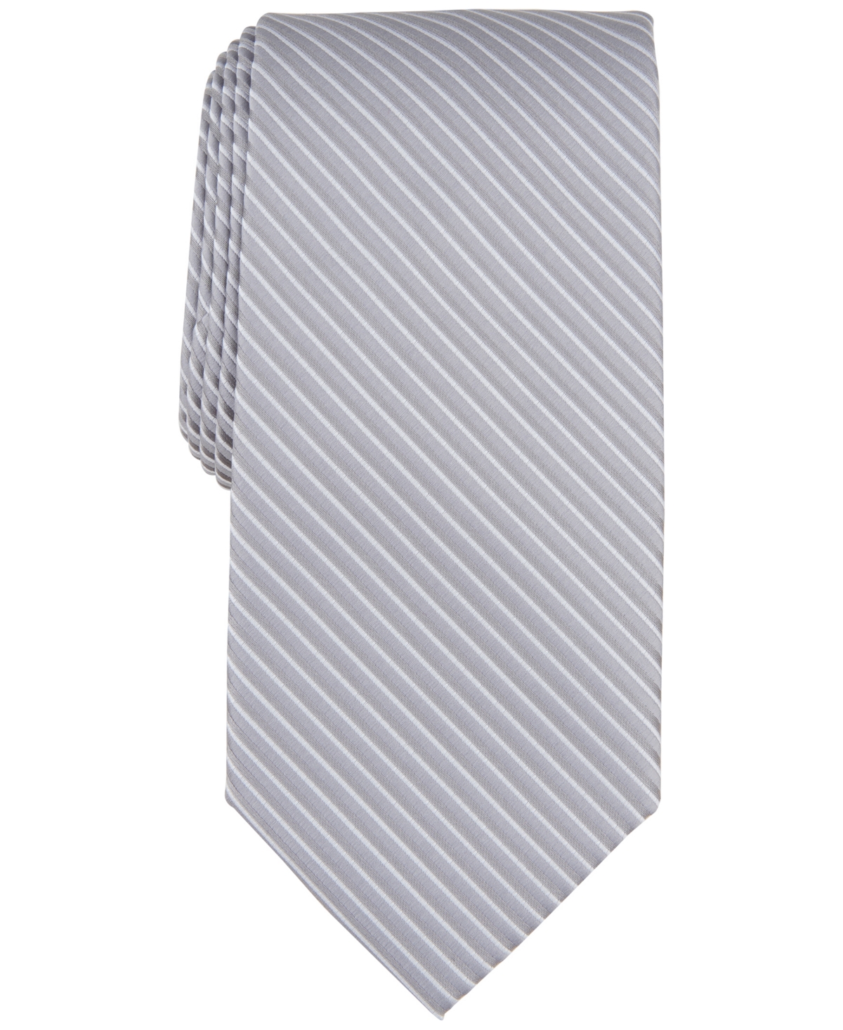 Perry Ellis Men's Keen Stripe Tie In Silver
