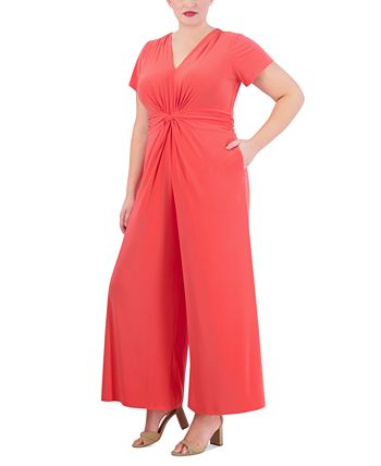 Coral jumpsuit plus size outlet