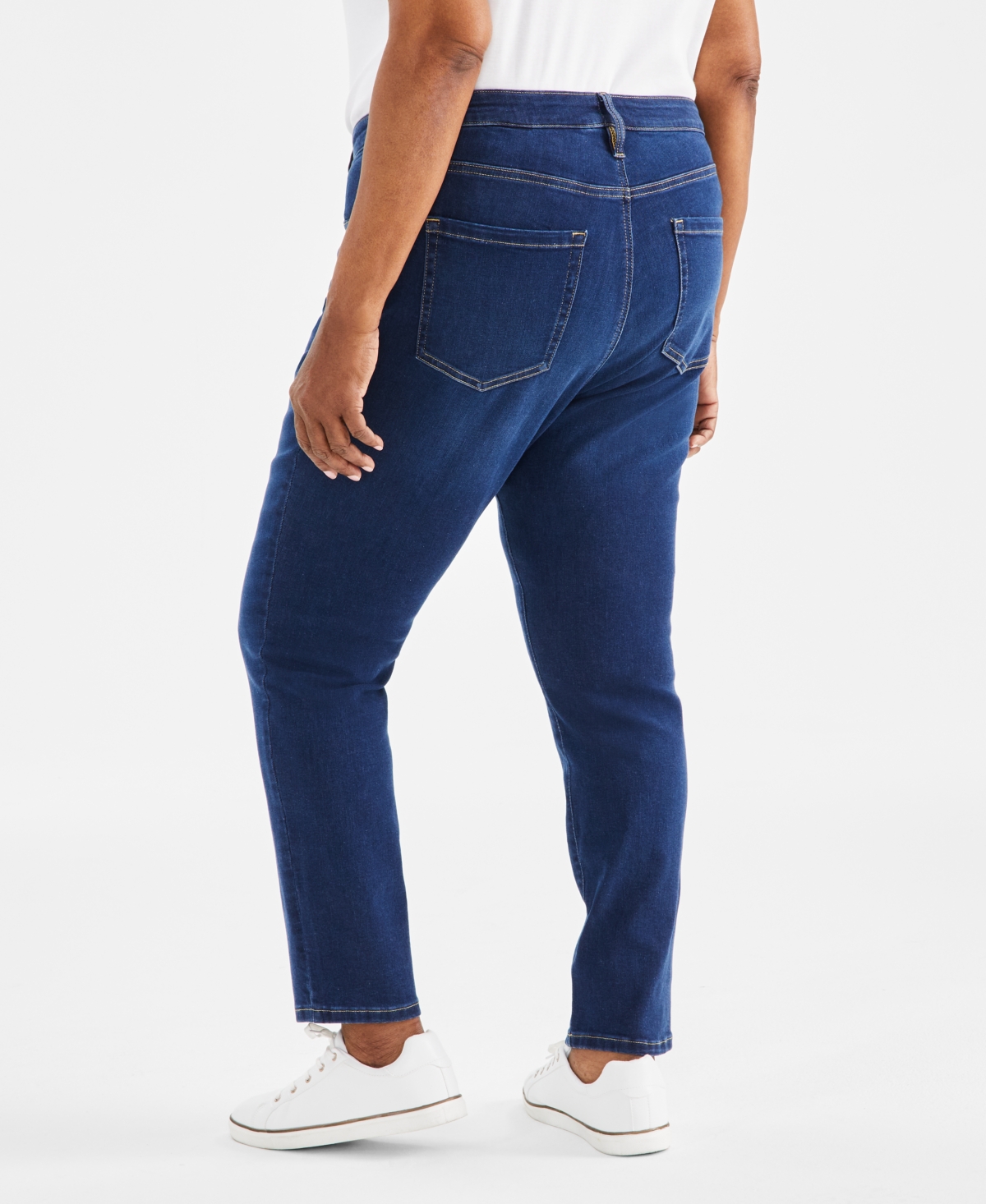 Style & Co Plus Size Mid-Rise Slim-Leg Stretch Jeans