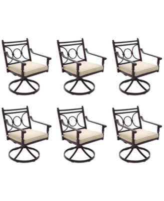 Wythburn Mix and Match Scroll Outdoor Swivel Chairs, Set of 6