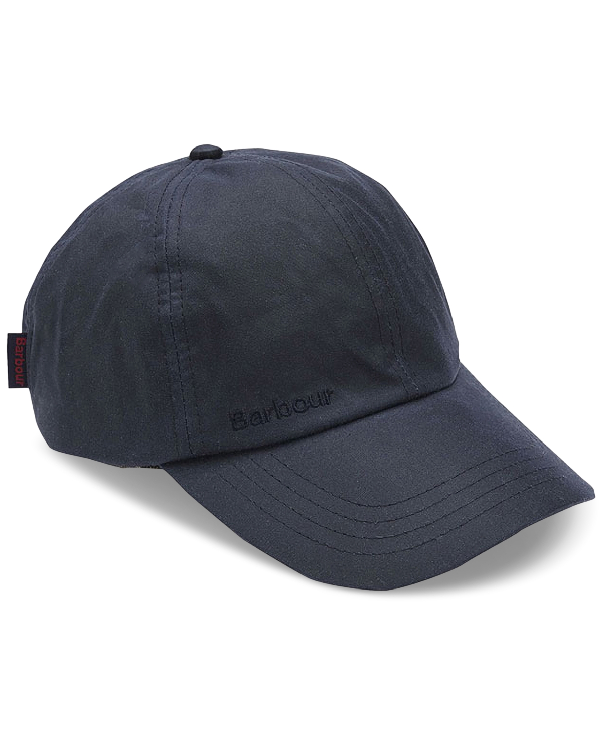 Shop Barbour Men's Logo Embroidered Waxed Sports Cap In Navy