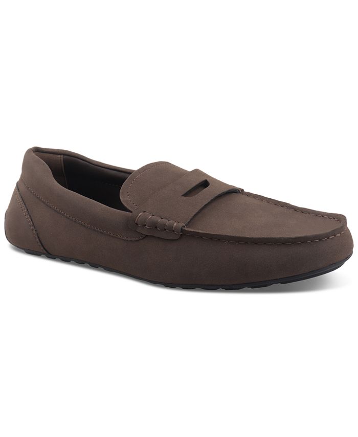 Alfani Men s Marco Faux Suede Slip On Penny Drivers Created for