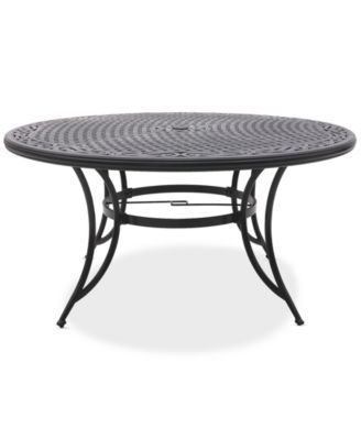 Wythburn Mix and Match 60" Round Cast Aluminum Outdoor Dining Table, Created for Macy's