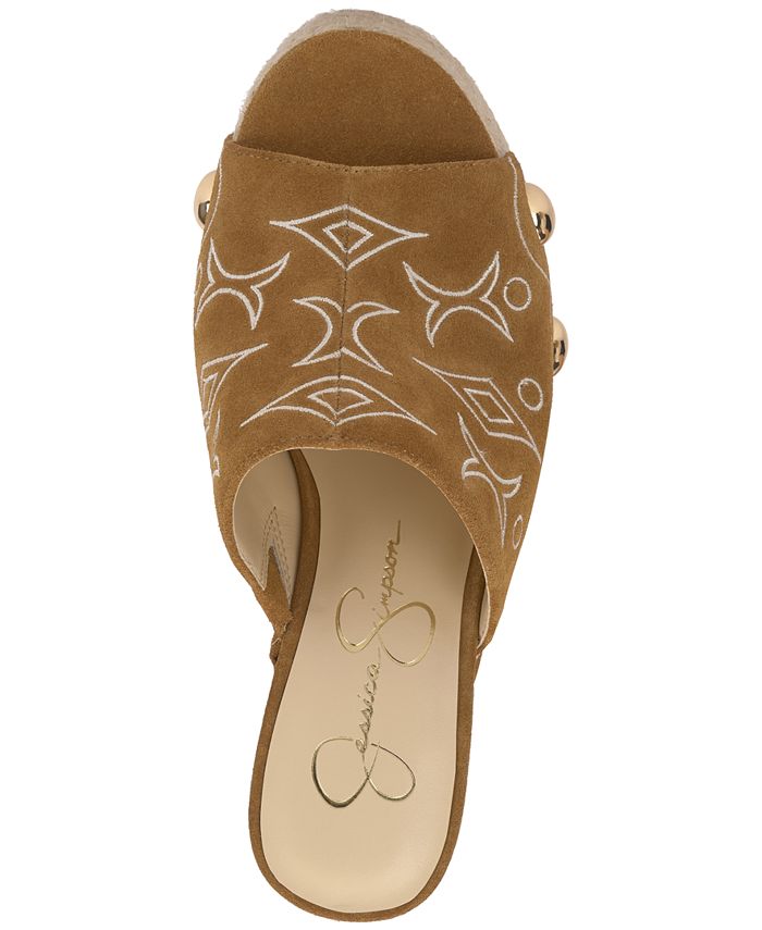 Jessica Simpson Women's Kamindi Espadrille Wedge - Fashion Sandals With Natural Accents
