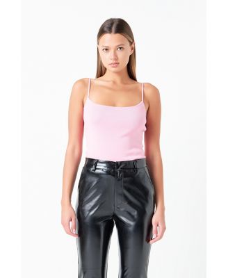 Women's Round Hem Knit Tank Top