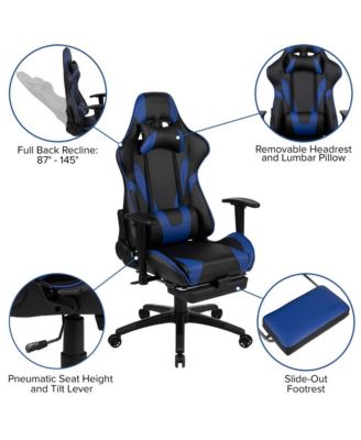 Z300 Gaming Racing Office Ergonomic Pc Chair With Reclining Back And Footrest