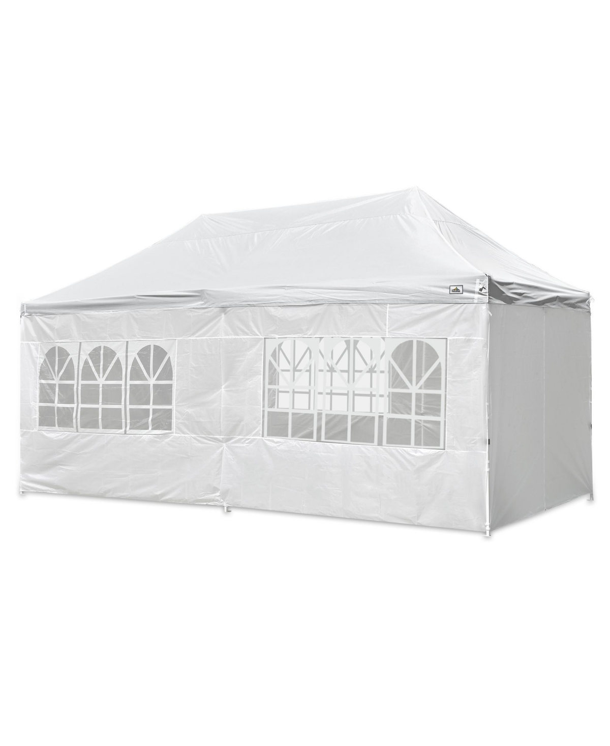 10x20FT Canopy Wedding Party Tent Pop Up Folding Gazebo Outdoor w/ 4 Sidewalls & Bag White - White