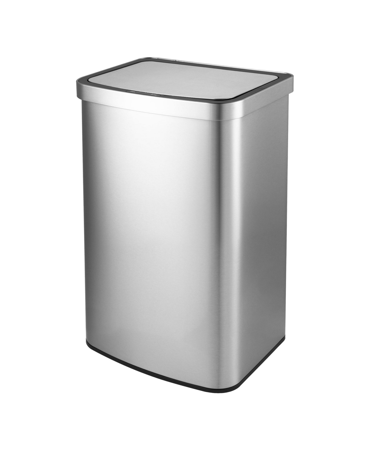13 Gal./50 Liter Stainless Steel Rectangular Motion Sensor Trash Can for Kitchen - Silver