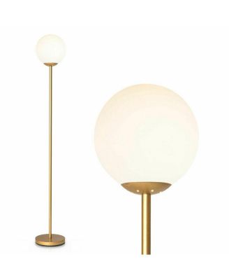 Glass Globe LED Floor Lamp w/ Acrylic Lampshade