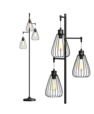 67 inch Industrial 3 - Light Floor Lamp Tree