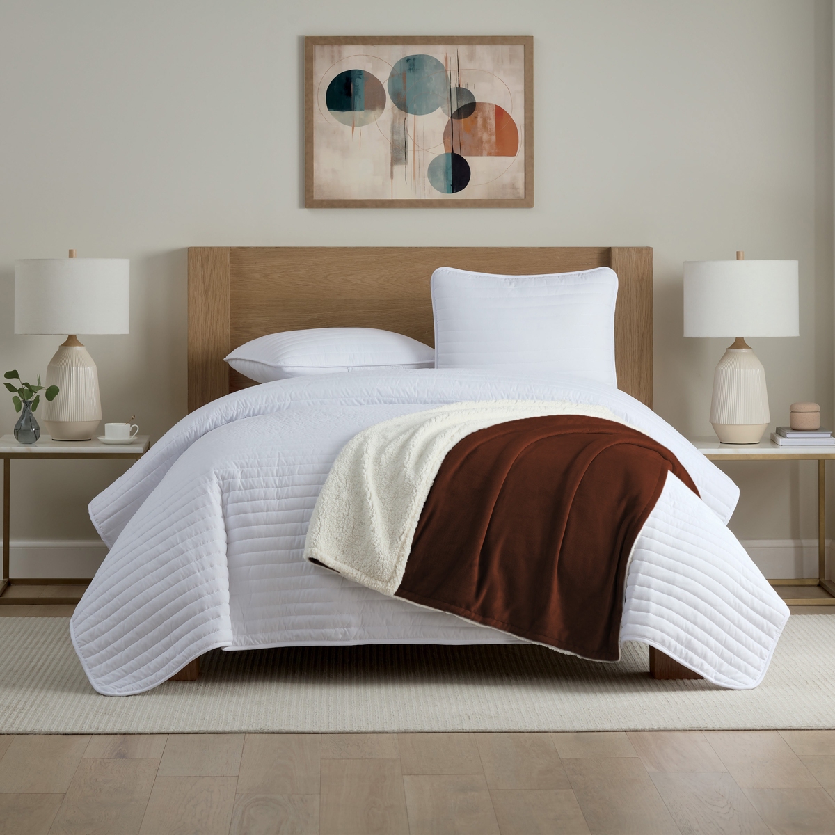 Host & Home Plush Sherpa Throw, Versatile 2-Sided Throw Blanket, 200GSM Mink Velvet Face, 250GSM Reverse, 4 Color Options