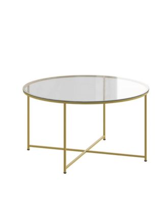 Fairdale Coffee Table With Round Cross Brace Frame
