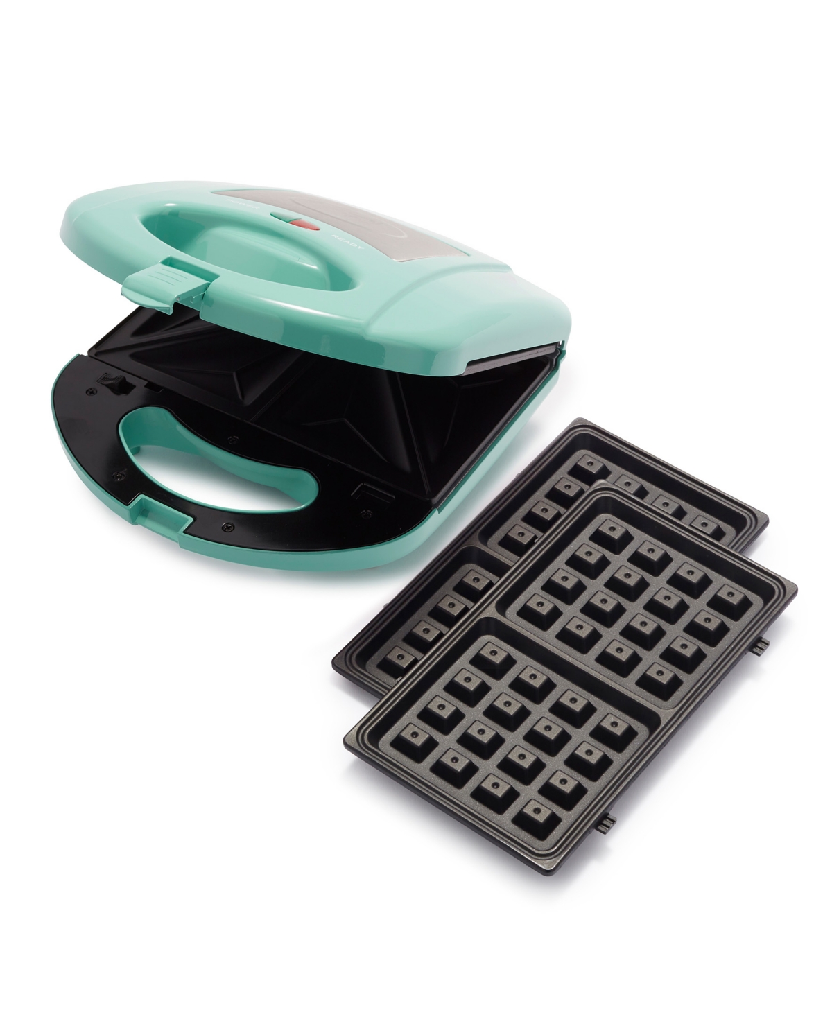 Shop Greenlife -electric Xl Waffle Sandwich Maker In Turquoise