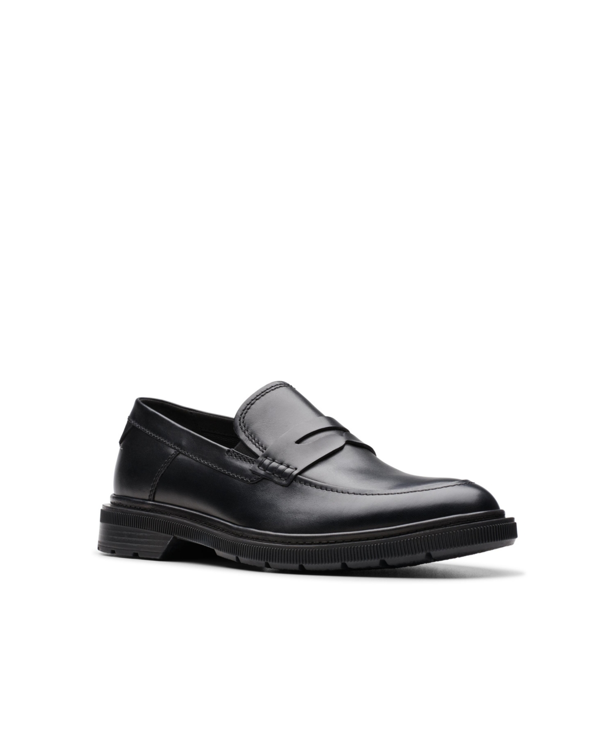 Clarks Men's Collection Burchill Penny Slip On Loafers In Black Leather