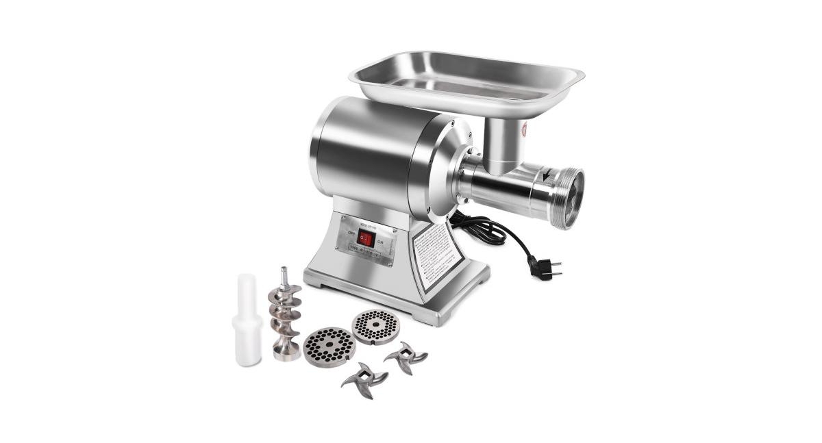1100W Stainless Steel Heavy Duty #22 Electric Meat Grinder