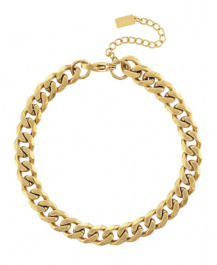 BEN ONI Gold-Tone Bold Non-Tarnish Curb Chain Anklet - Macy's