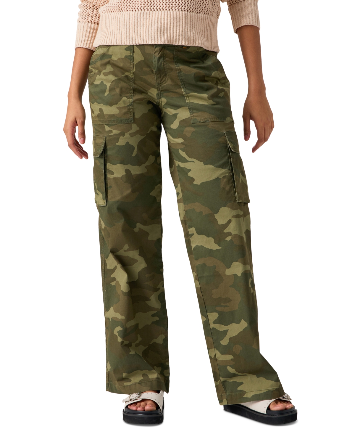 Shop Sanctuary Women's Reissue Camouflage Cargo Pants In Renew Camo