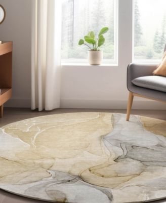 Odyssey Washable OY4 8' x 8' Round Area Rug