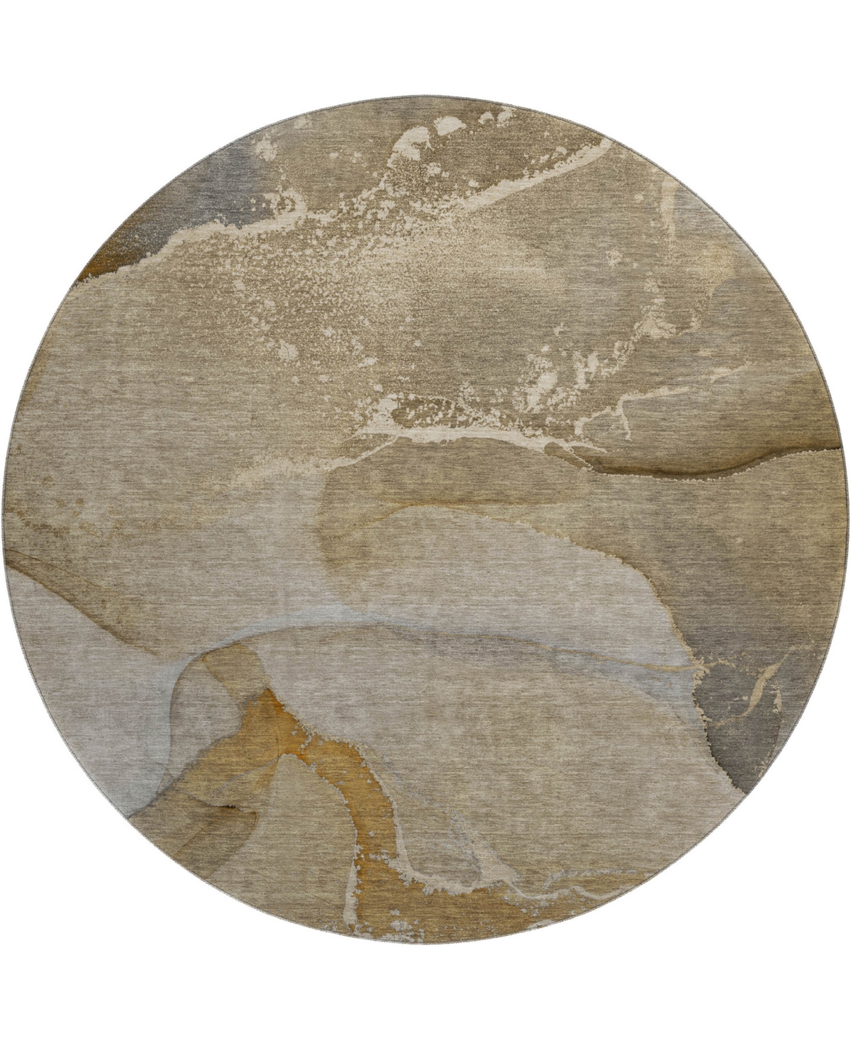 Dalyn Odyssey Oy10 8' X 8' Round Area Rug In Chocolate