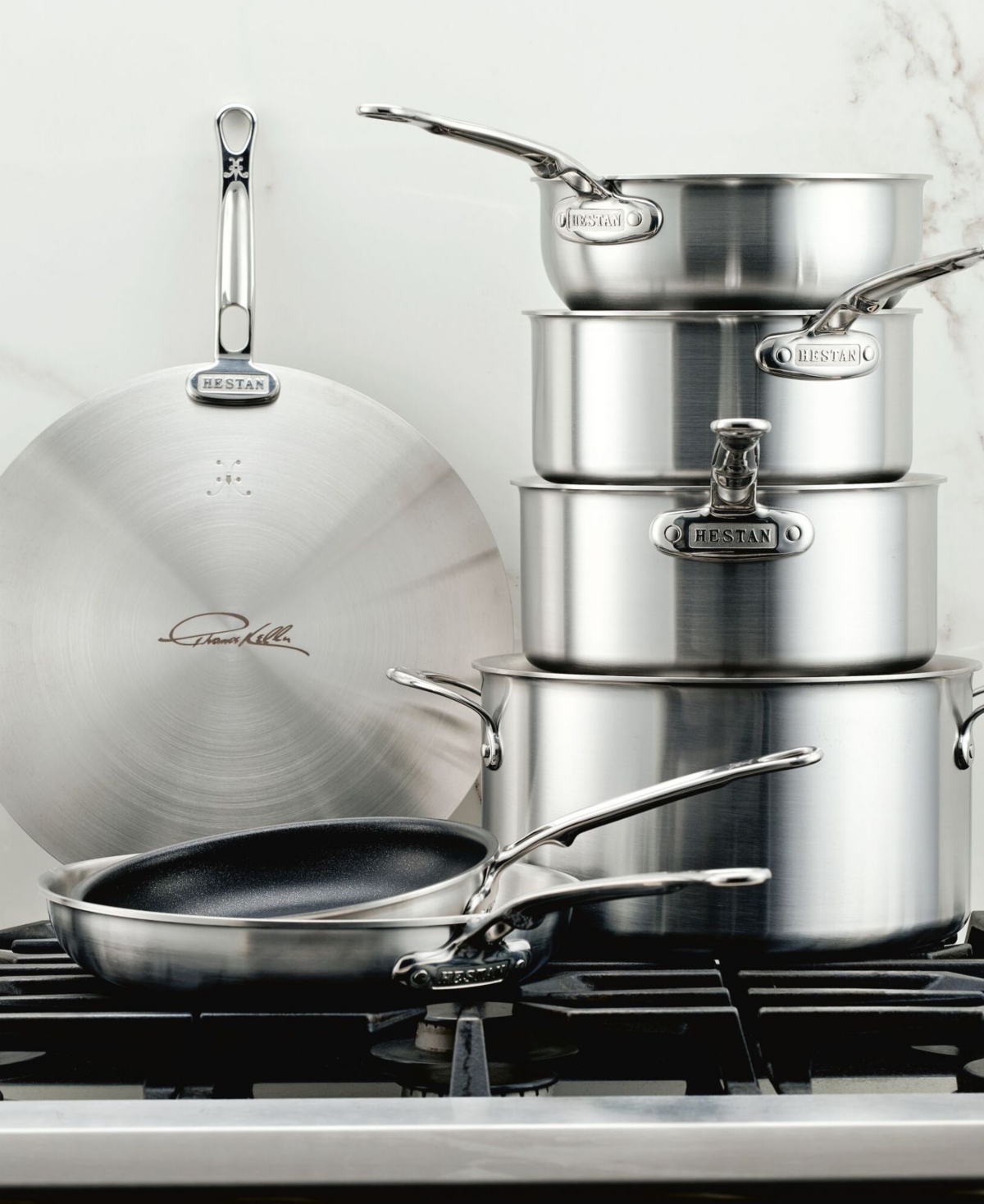 Shop Hestan Thomas Keller Insignia Commercial Clad Stainless Steel 7-piece Set In No Color